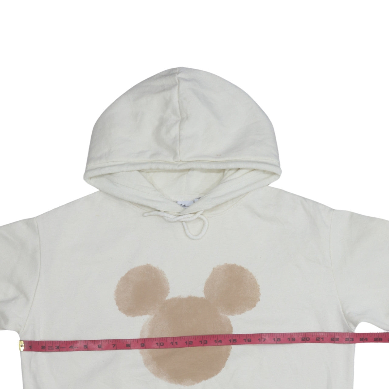 Disney Primark Cares Women Ivory Beige Hoodie L 14/16 Pullover Mickey Ears