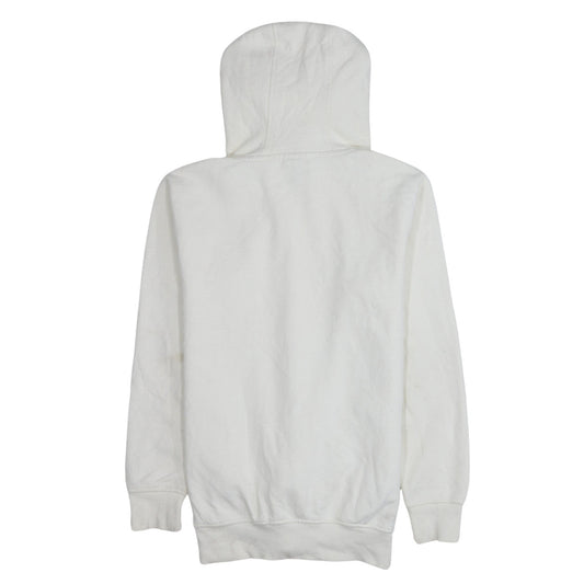Ellesse Womens White Full Zip Hoodie UK 10 Cotton Blend Casual