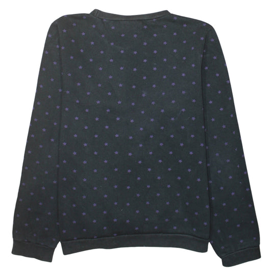 Kickers Womens Black Purple Star Print Pullover Sweatshirt Size 18