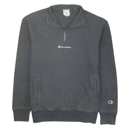 Champion Women’s Black XS 1/4 Zip Pullover Sweatshirt Cotton Blend