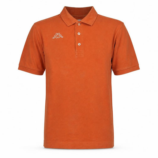 Kappa Men's Orange Cotton Polo Shirt Size L Short Sleeve