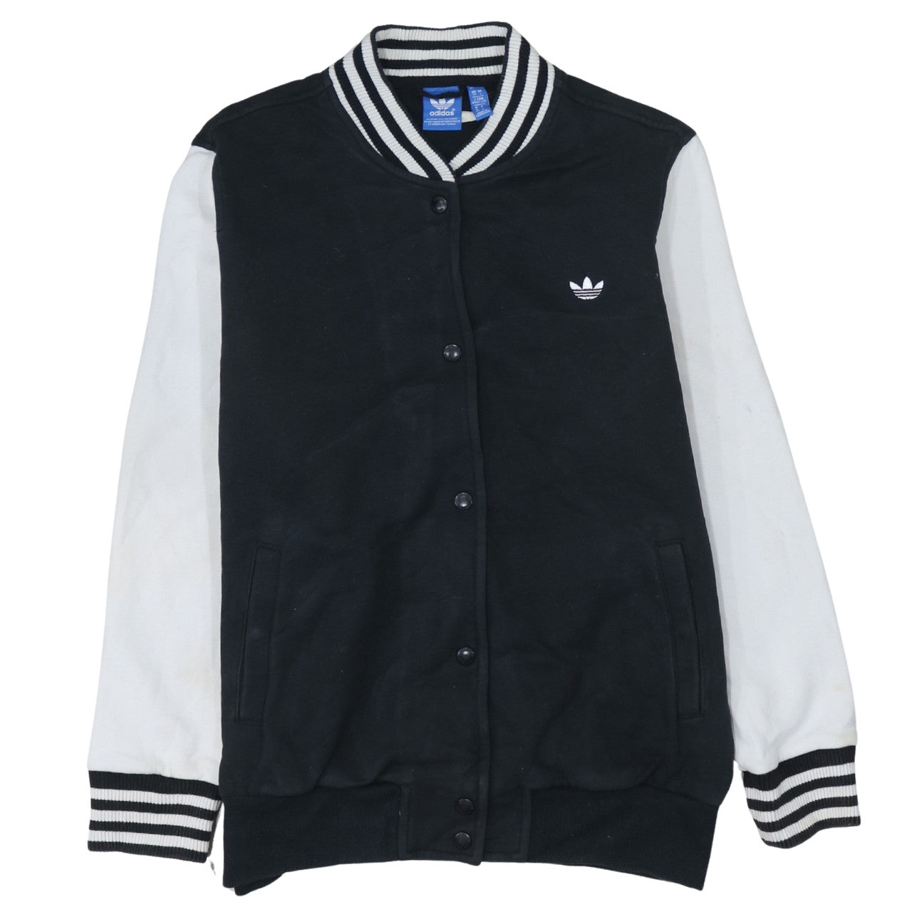 Adidas Womens Black & White Varsity Jacket Size 18