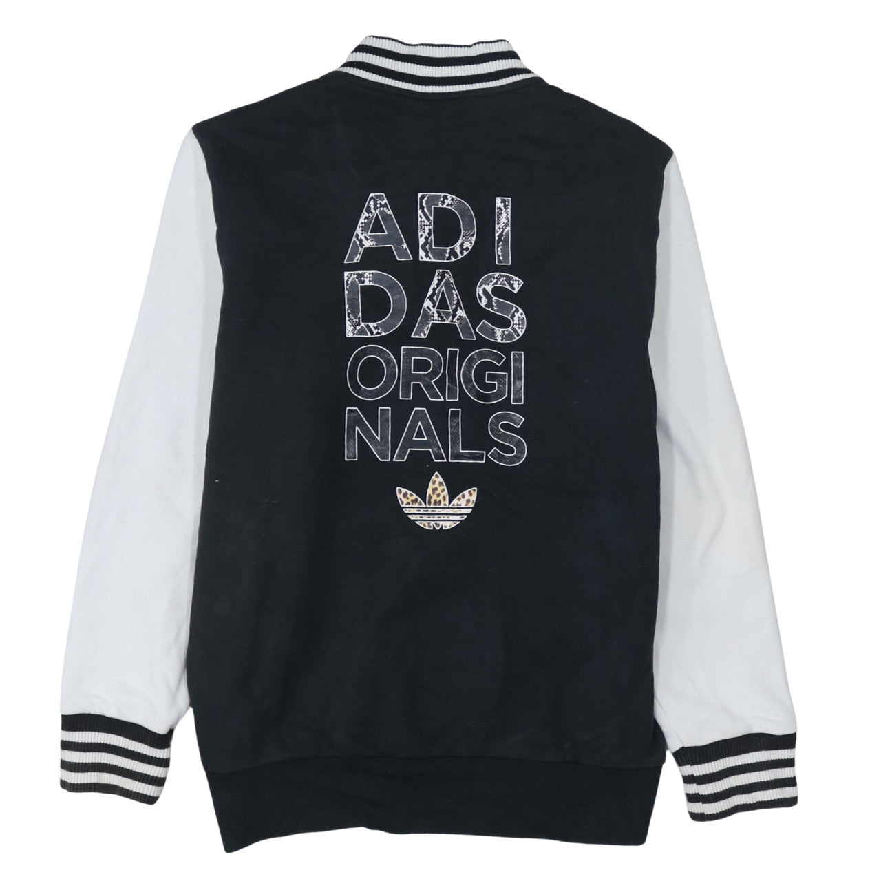 Adidas Womens Black & White Varsity Jacket Size 18