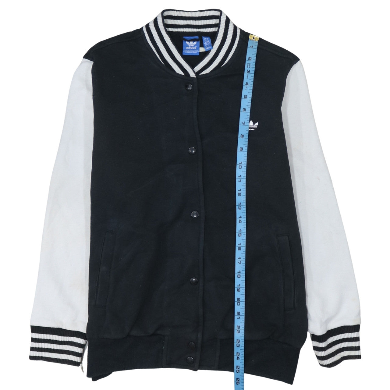 Adidas Womens Black & White Varsity Jacket Size 18