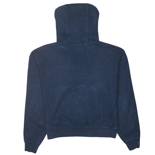 Champion Womens Navy Small Pullover Hoodie 100% Cotton Logo Front