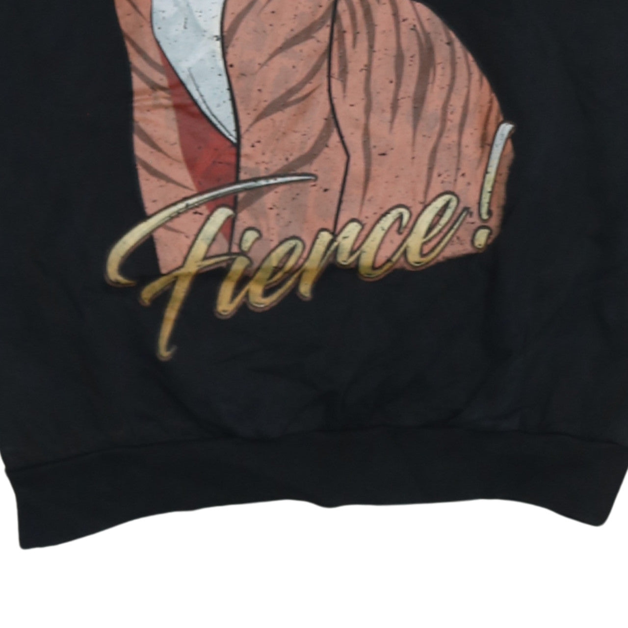 Bershka x Disney Women's Black XS Sheer Khan Fierce Pullover Sweatshirt