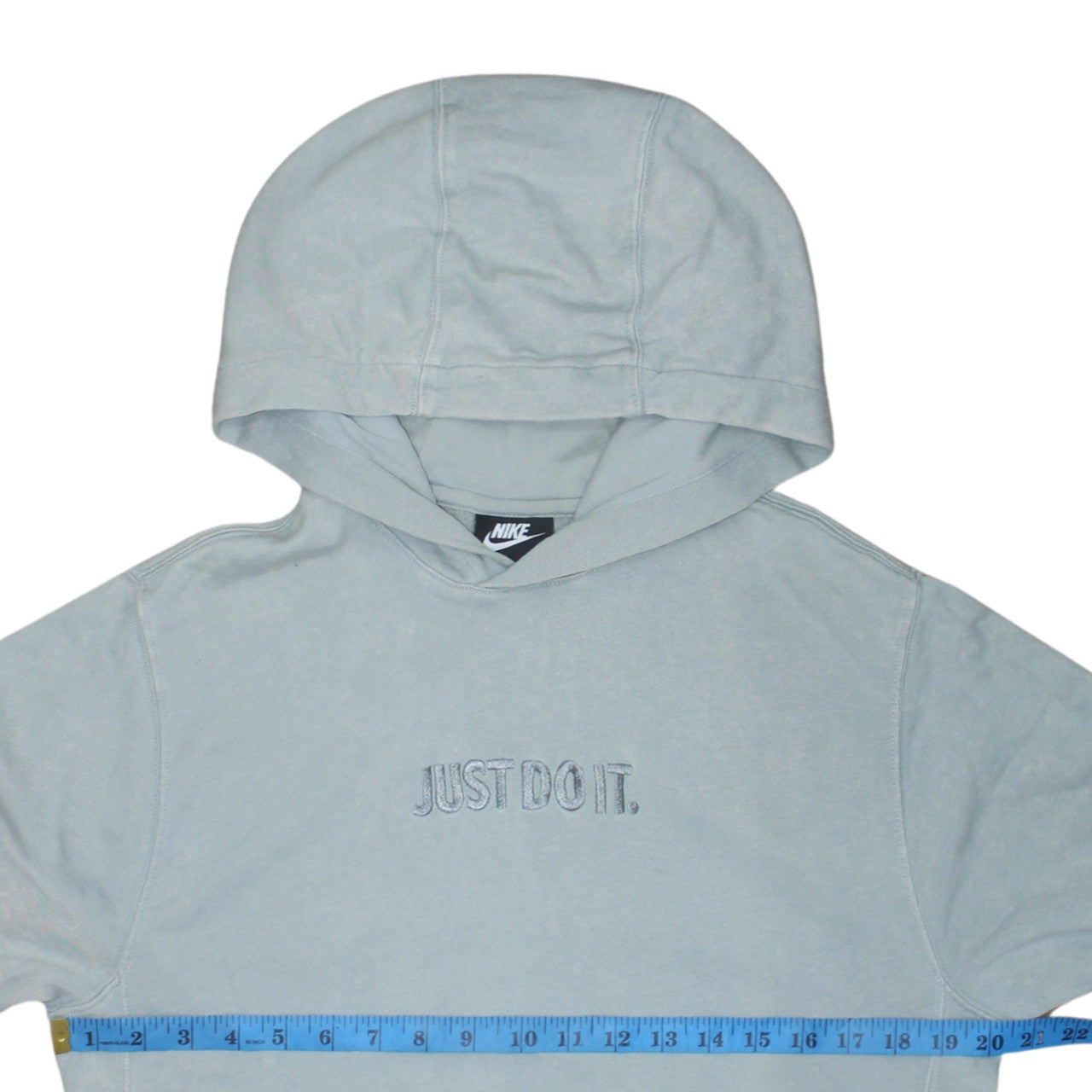Nike Men's Grey XS Pullover Hoodie Just Do It Embroidered Sweatshirt