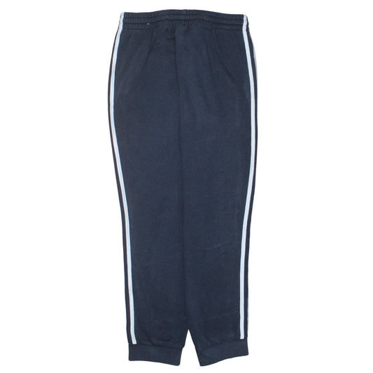 Adidas Men's Blue Medium Track Pants Fleece Elastic Waist