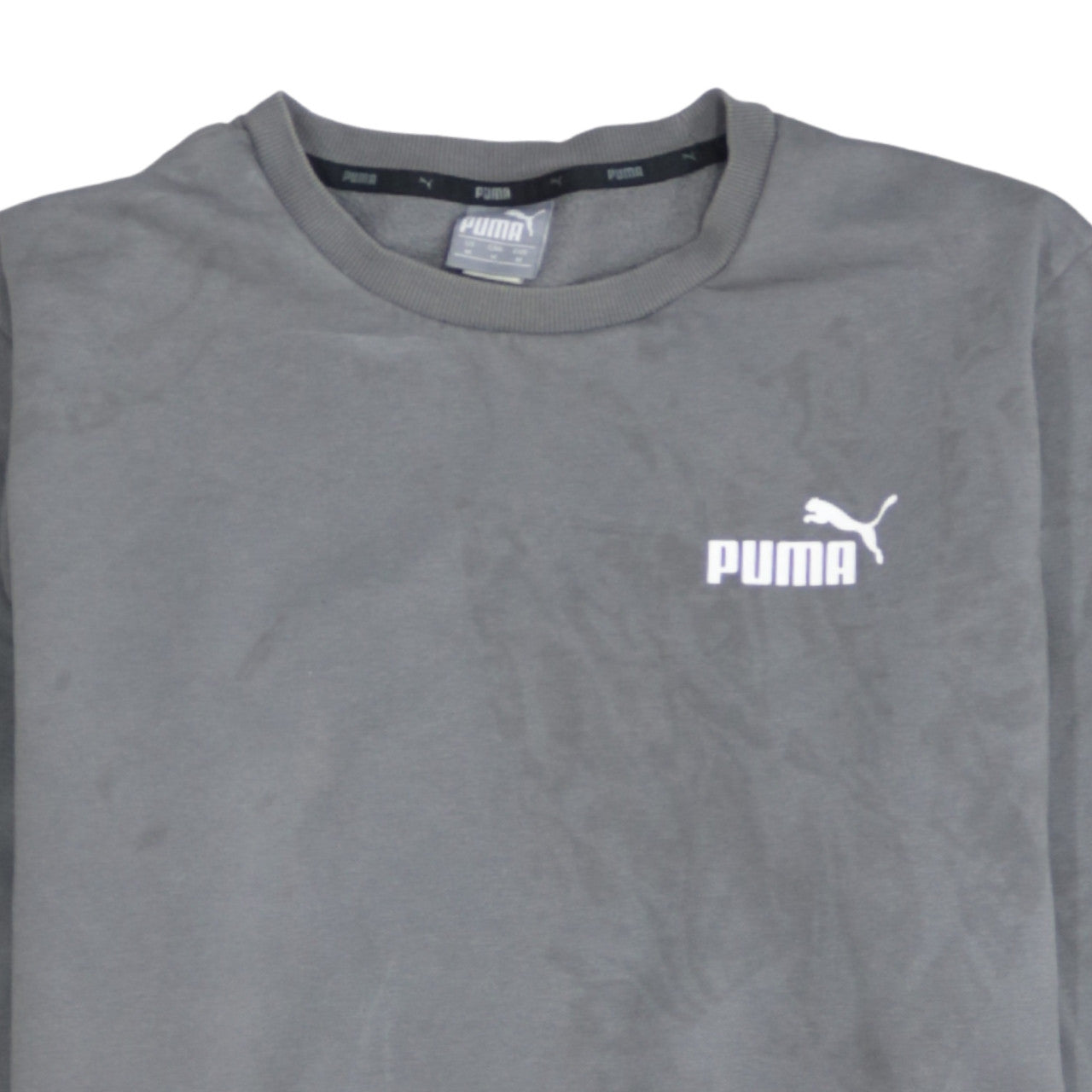 Puma Men's Grey Crew Neck Pullover Sweatshirt Size M Classic Fit