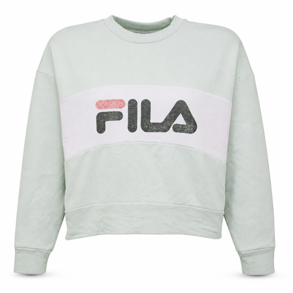 Fila Womens Mint Green XS Crew Neck Logo Sweatshirt