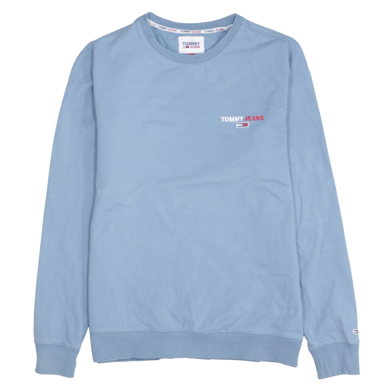 Tommy Jeans Men's Blue Crew Neck Logo Sweatshirt Size M