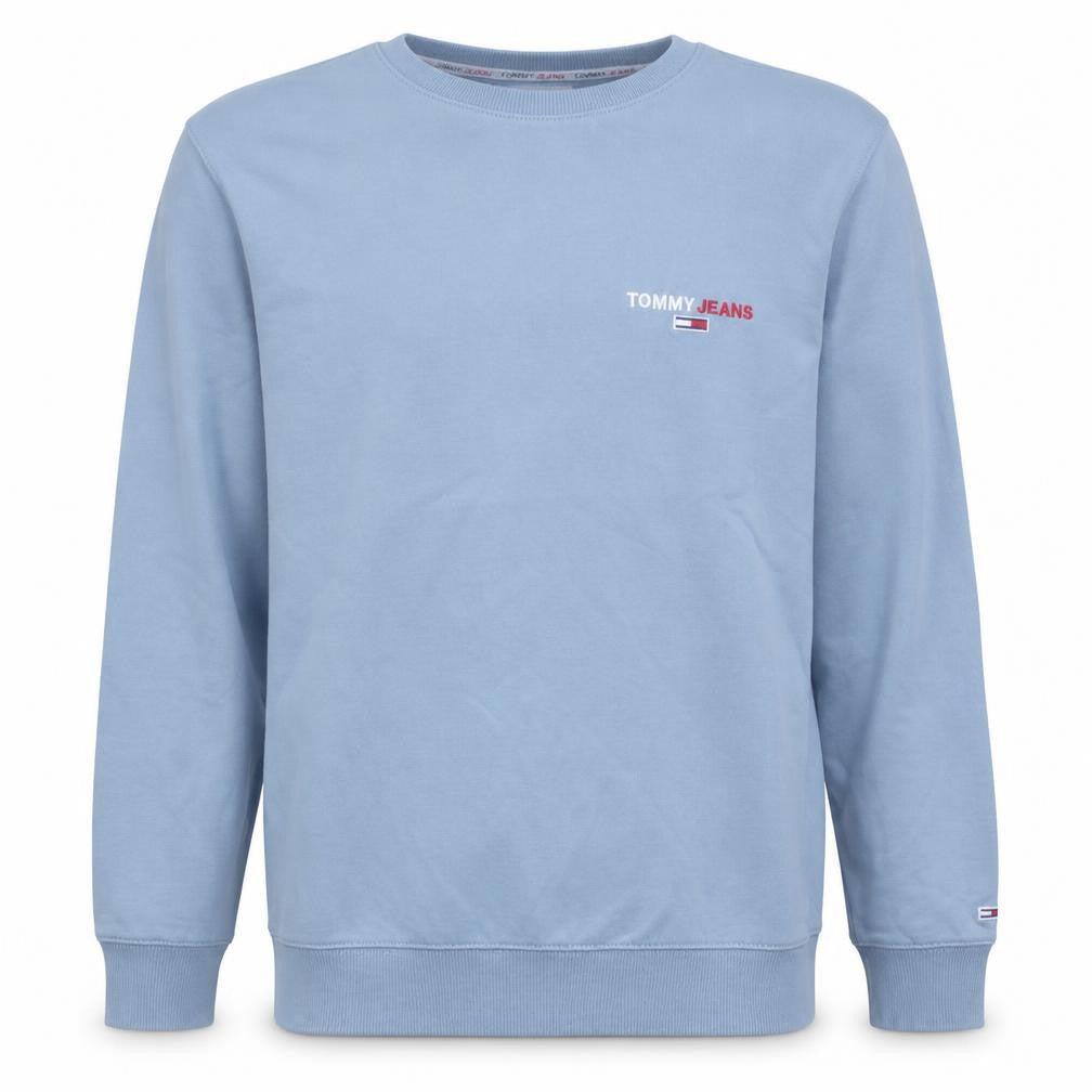 Tommy Jeans Men's Blue Crew Neck Logo Sweatshirt Size M