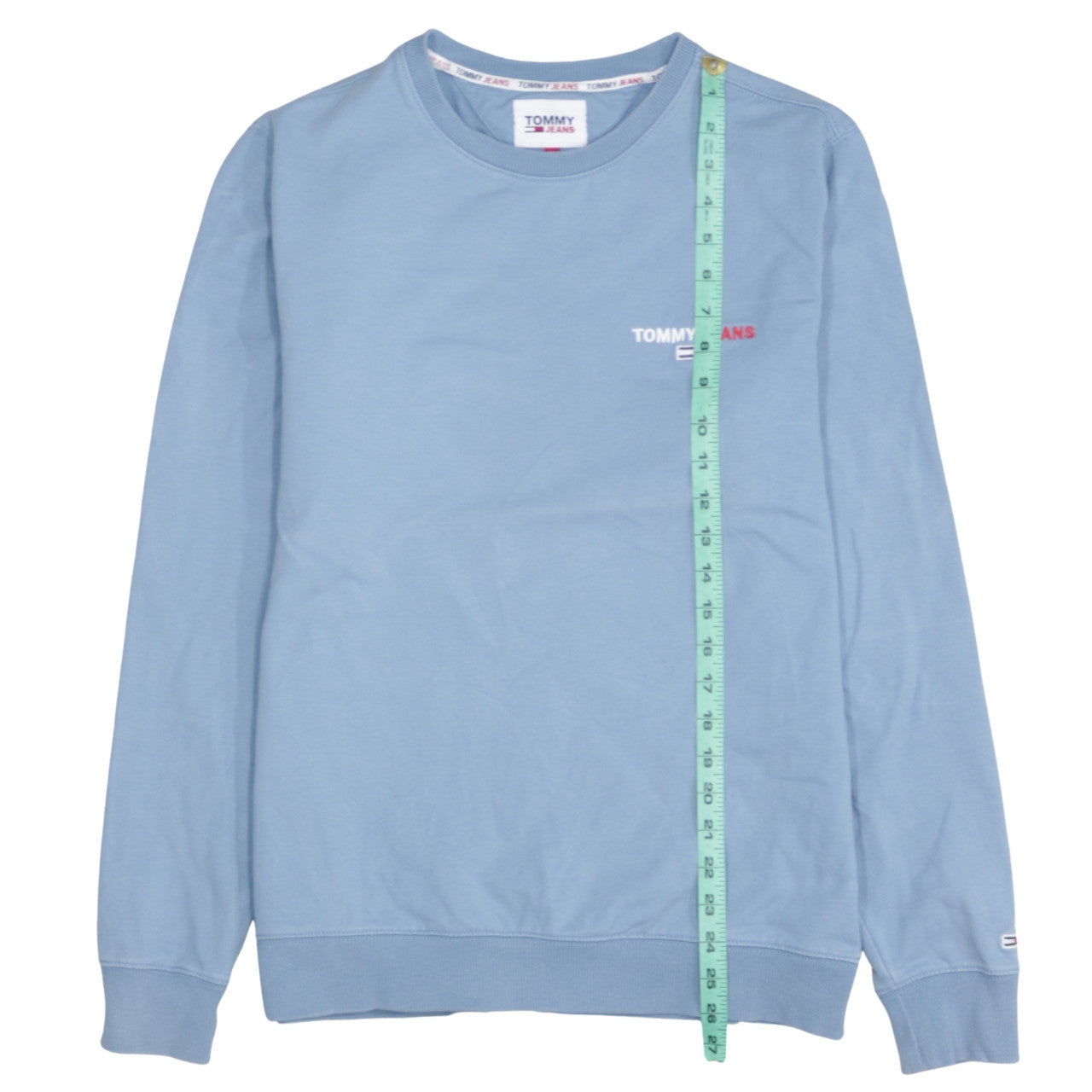 Tommy Jeans Men's Blue Crew Neck Logo Sweatshirt Size M