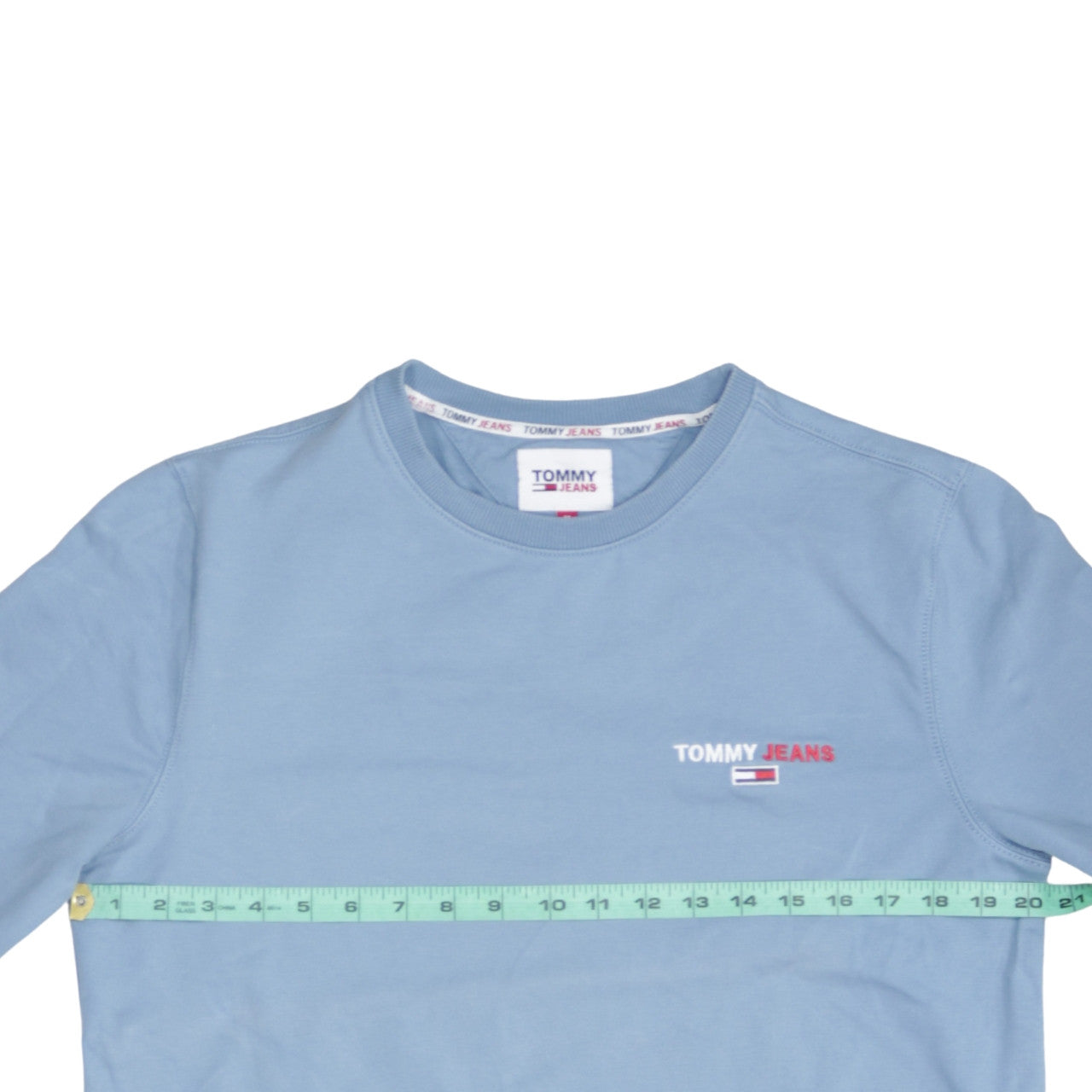 Tommy Jeans Men's Blue Crew Neck Logo Sweatshirt Size M