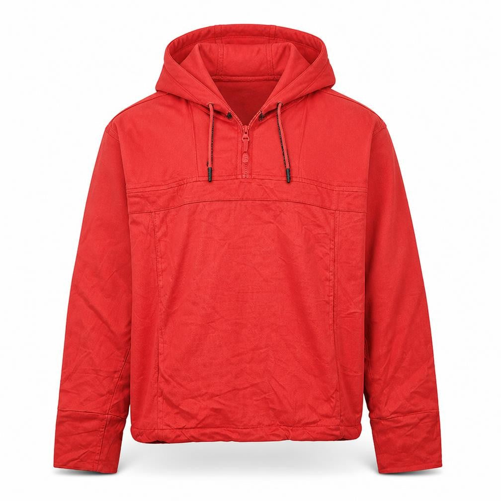 The North Face Red Pullover Hoodie Unisex L Fleece Drawstring Outdoor