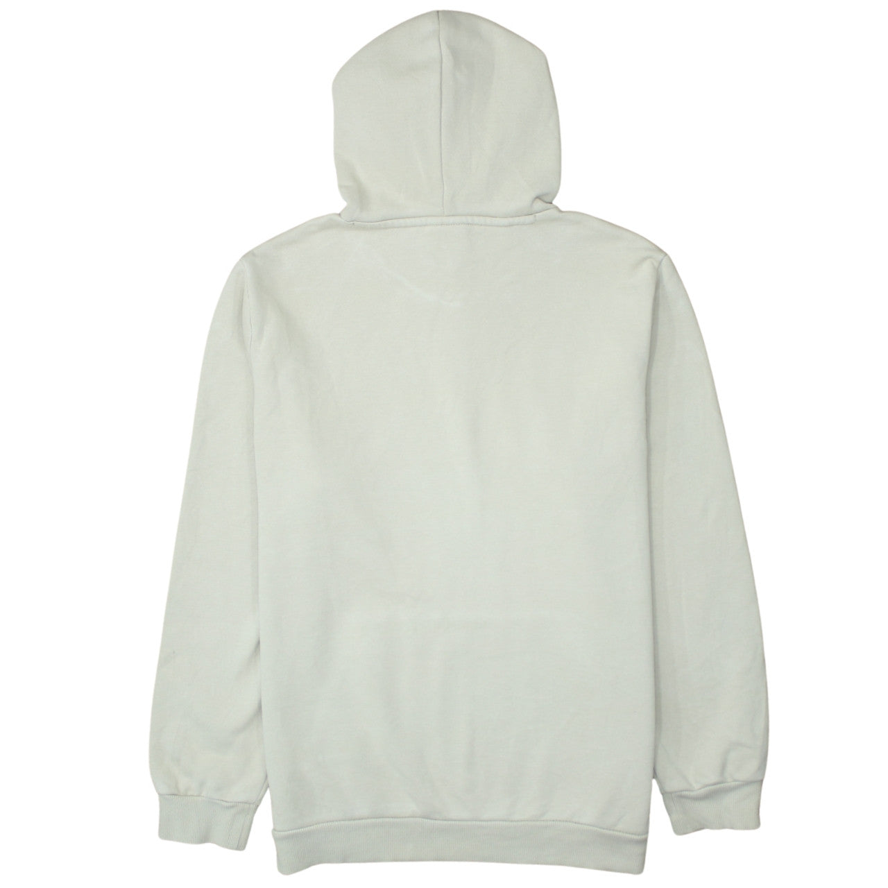 Puma Men Beige Pullover Hoodie M Logo Fleece Long Sleeve
