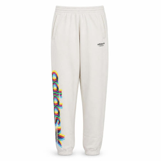 adidas Womens White XS Jogger Sweatpants with Colourful Logo