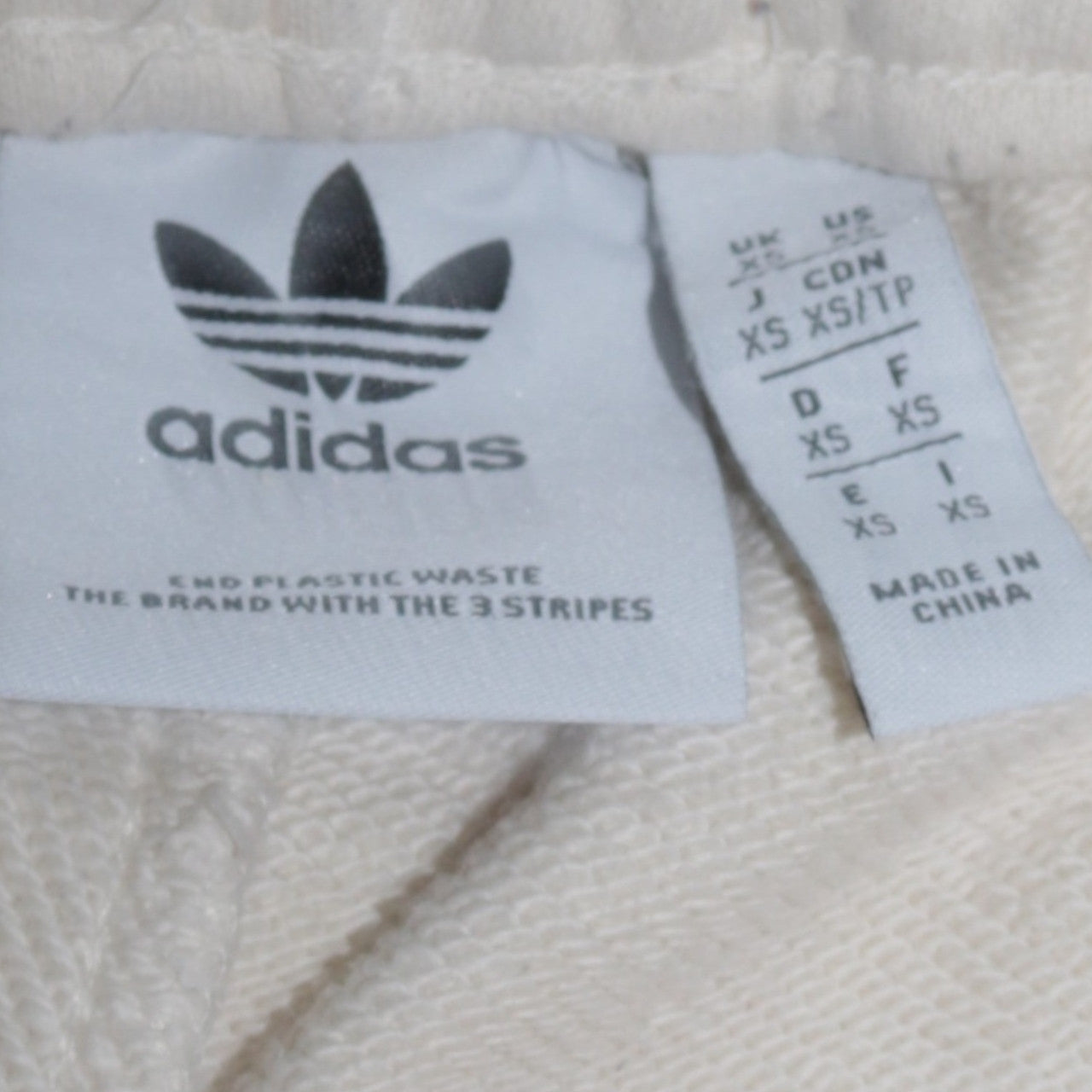 adidas Womens White XS Jogger Sweatpants with Colourful Logo