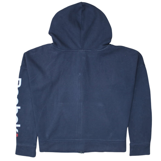 Reebok Women's Navy Blue Full Zip Hoodie Size M