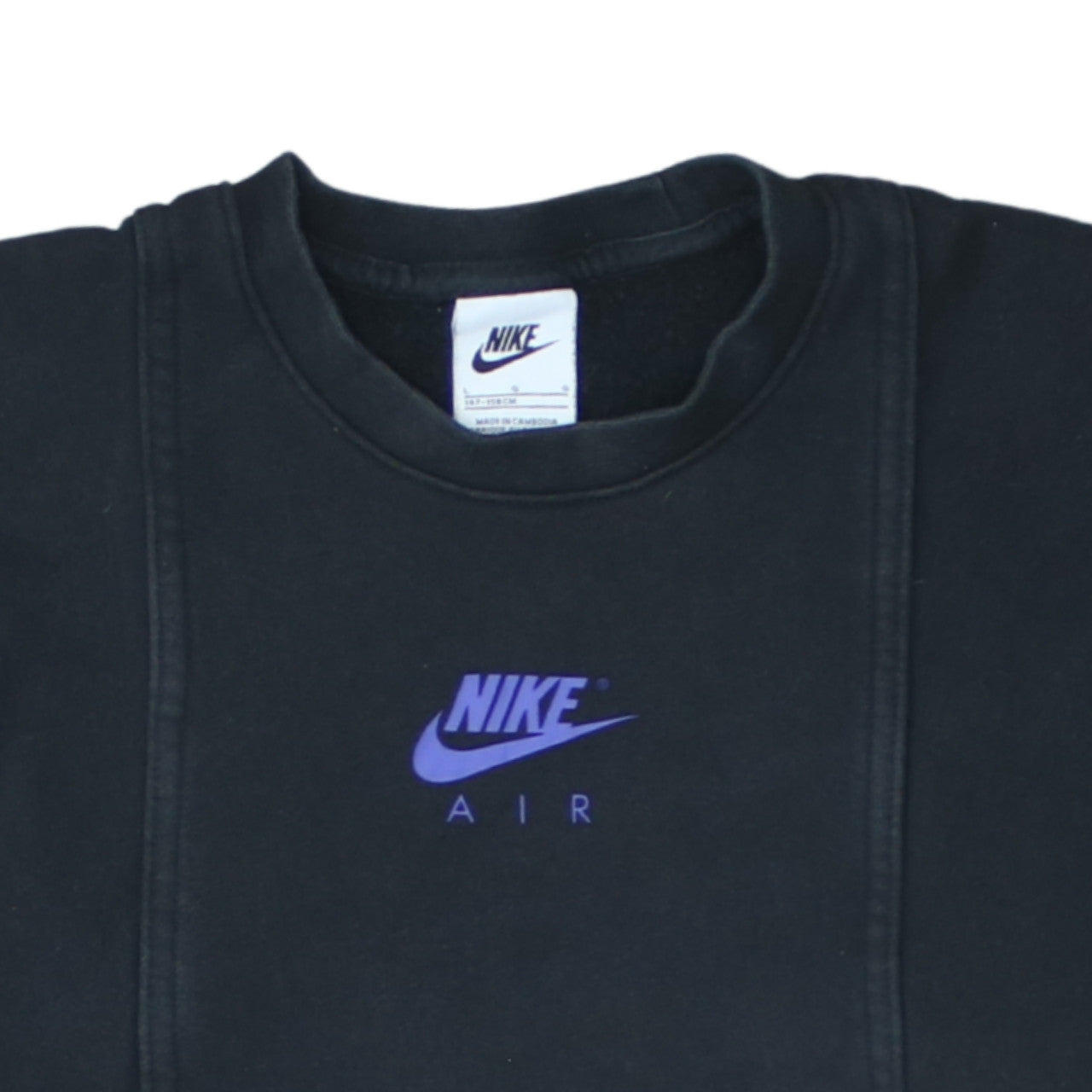 Nike Boys Black Sweatshirt L 147-158cm Pullover Crew Neck Graphic Print