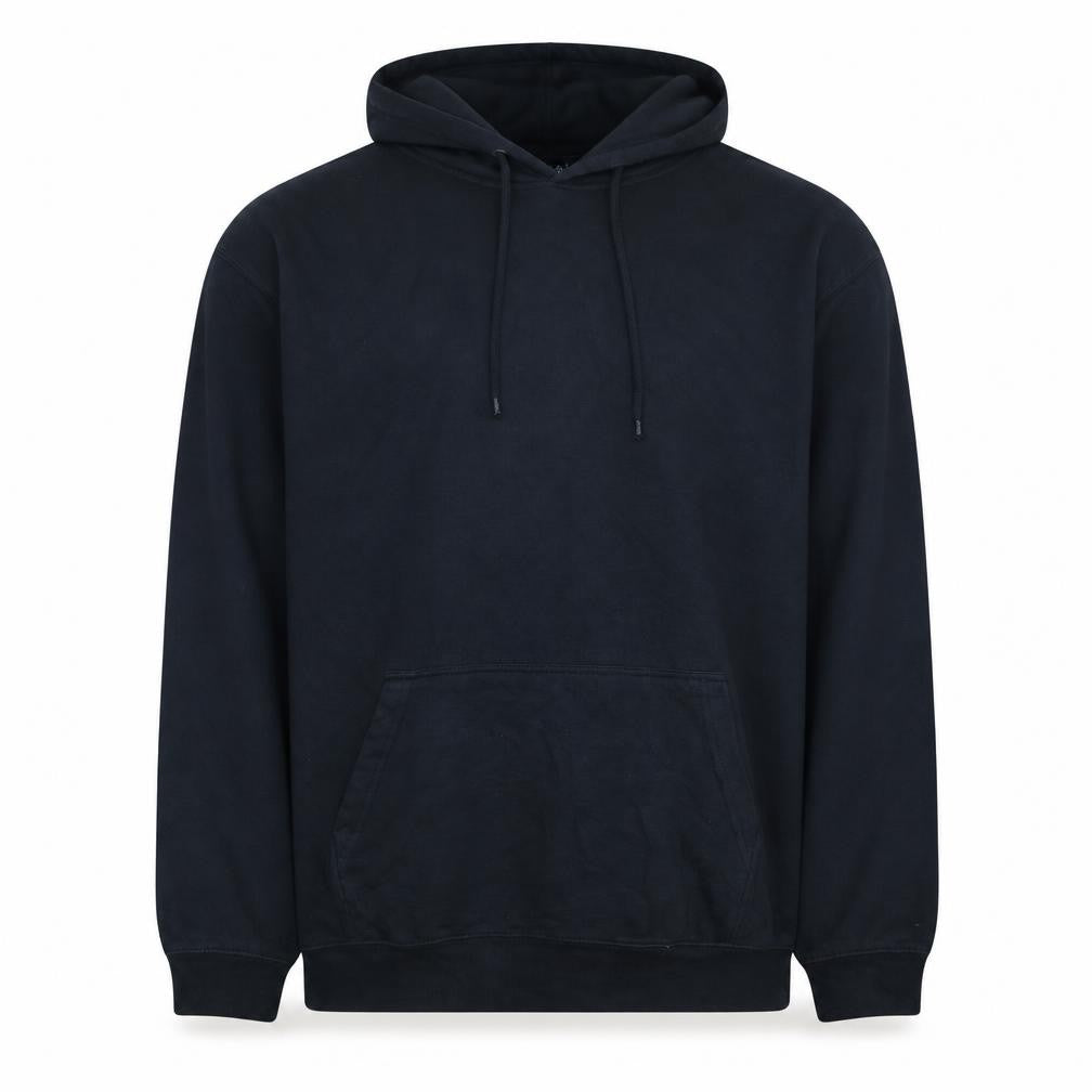 Front view of boohooMAN Men's Black Dragon Graphic Pullover Hoodie, size M