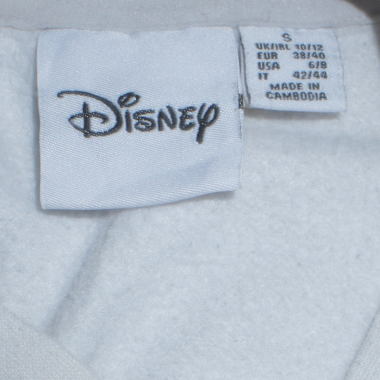 Disney Womens White Mickey Mouse Graphic Pullover Sweatshirt Size S
