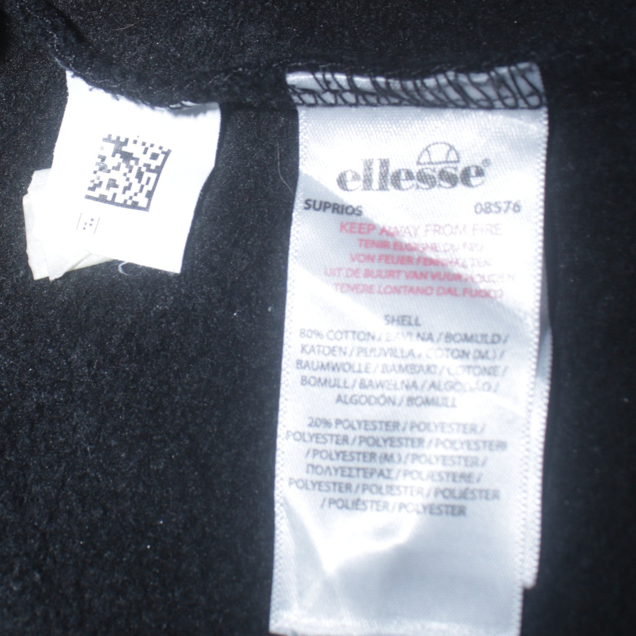Ellesse Boys Black 13-14 Years Pullover Sweatshirt Crew Neck Logo Print