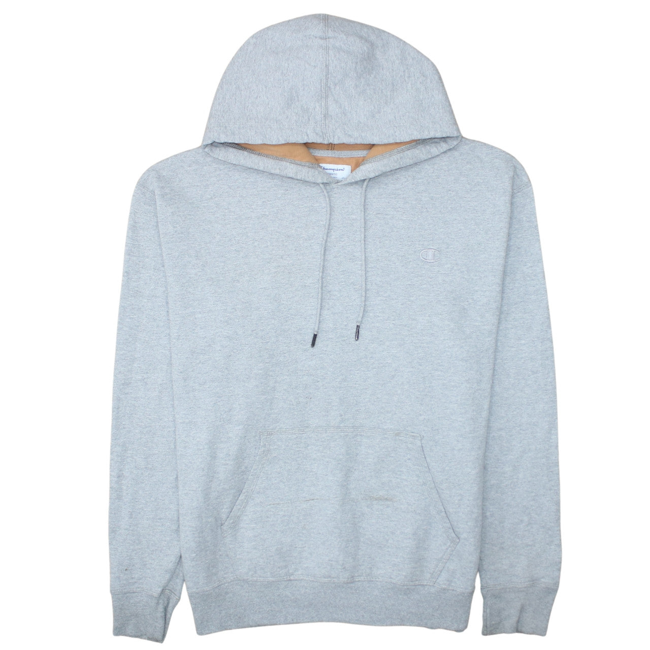 Champion Men’s Grey XL Pullover Hoodie Fleece Logo Drawstring