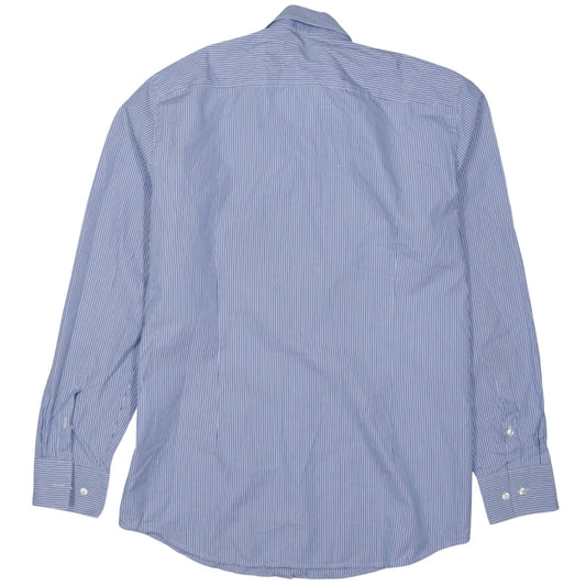 Hugo Boss Men's Blue Striped Slim Fit Long Sleeve Shirt Size L