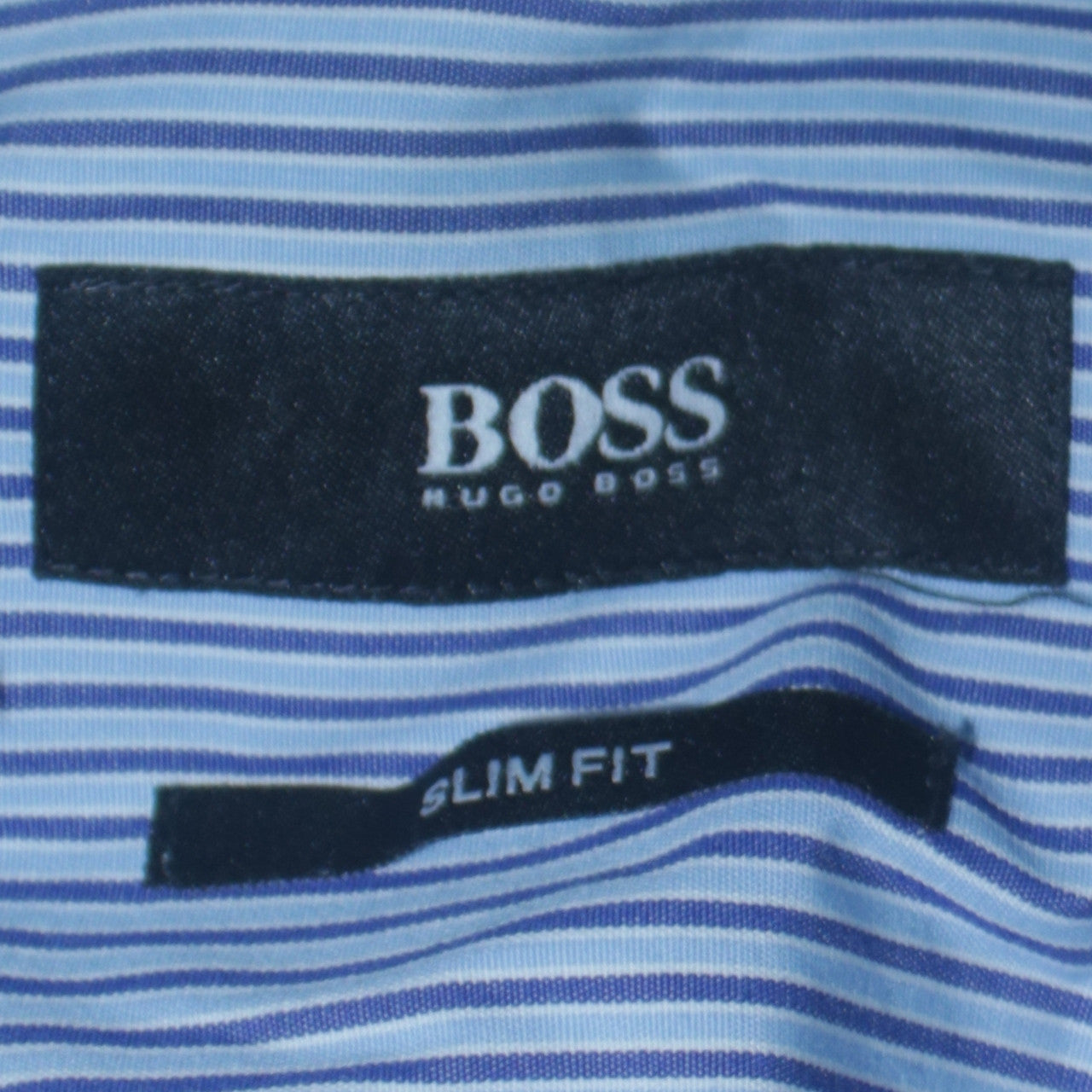 Hugo Boss Men's Blue Striped Slim Fit Long Sleeve Shirt Size L