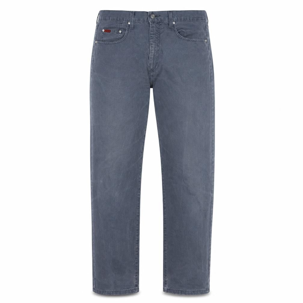 Front view of Lee Cooper Men's Grey LC10 Regular Fit Straight Jeans W34 L32