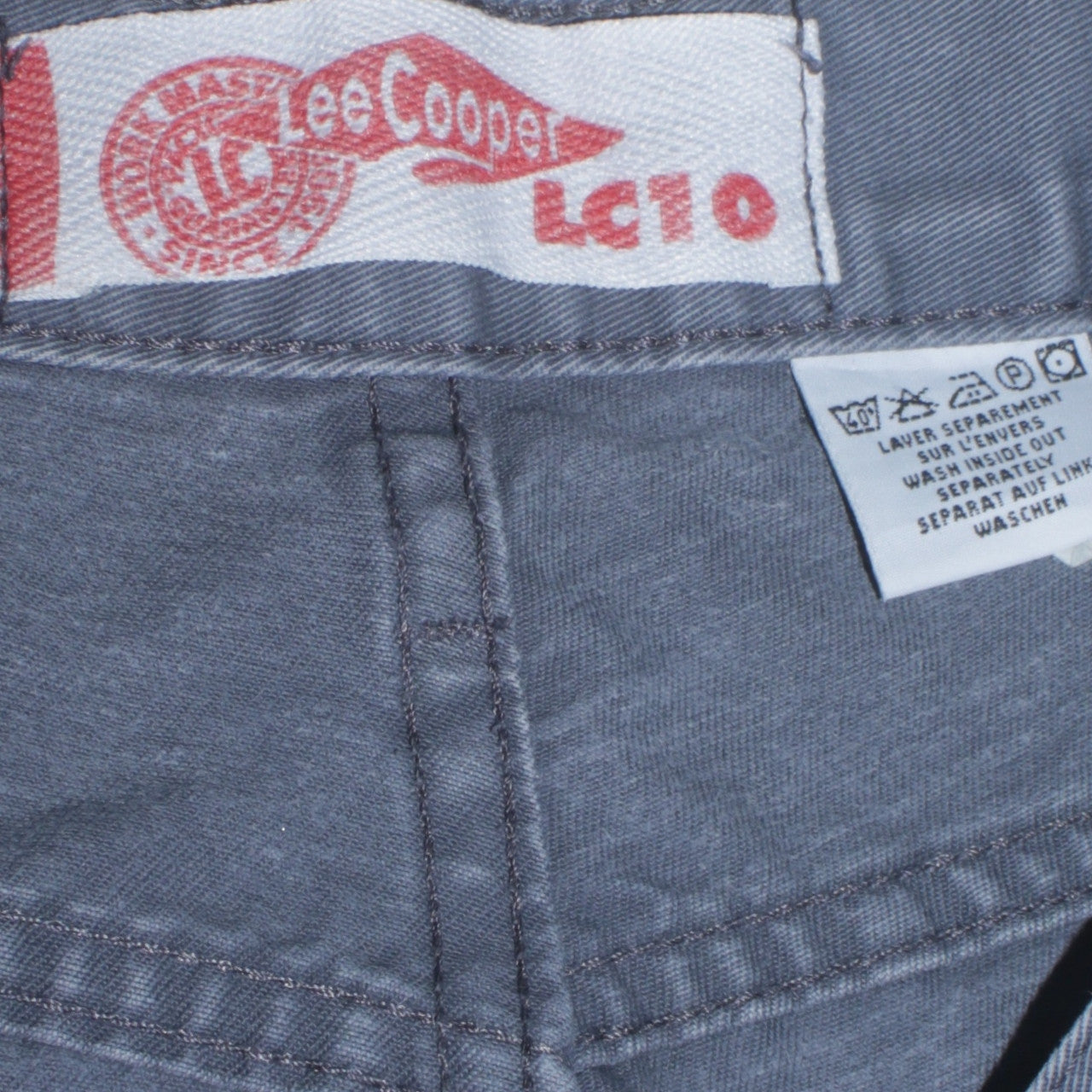 Lee Cooper Men's Grey LC10 Regular Fit Straight Jeans W34 L32