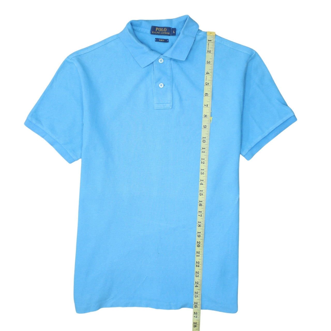 Ralph Lauren Men's Blue Slim Fit Cotton Polo Shirt Size L