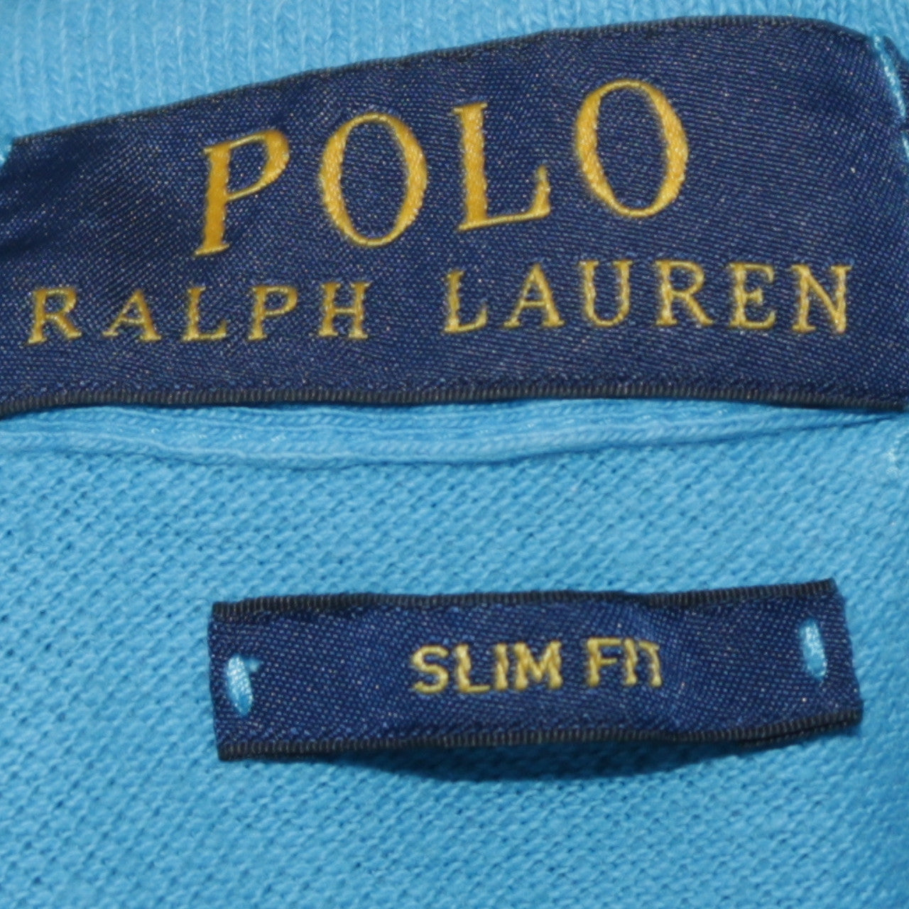 Ralph Lauren Men's Blue Slim Fit Cotton Polo Shirt Size L