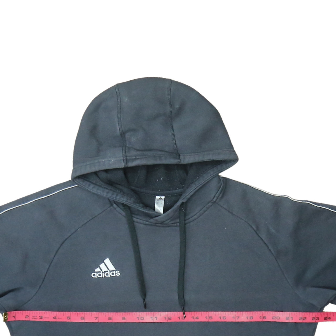 Adidas Mens Black Pullover Hoodie L Logo Fleece Sportswear