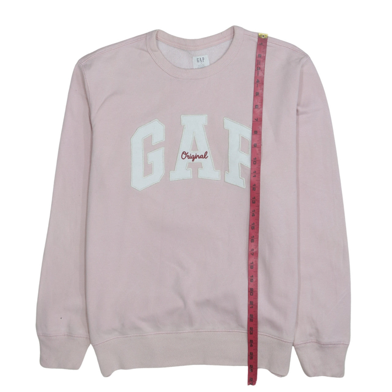 GAP Women Pink Logo Pullover Sweatshirt Size S Cotton Blend