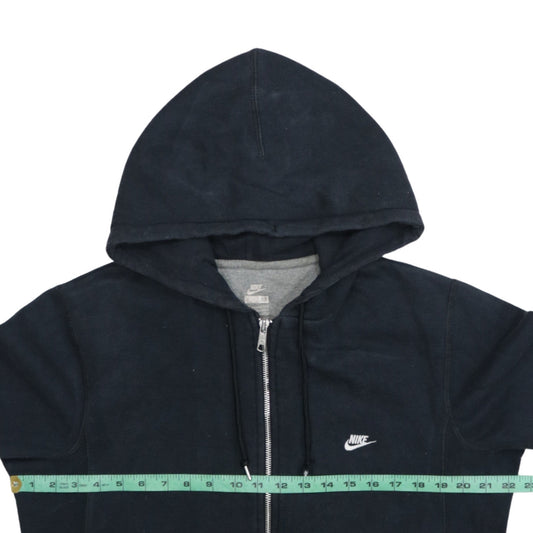 Nike Men's Black Full Zip Hoodie M Cotton Blend Casual
