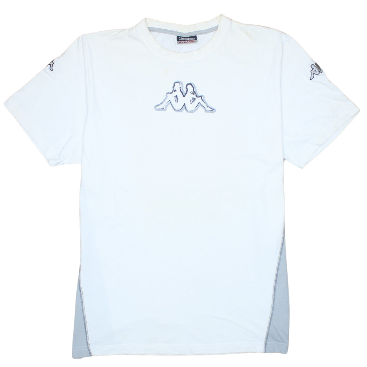 Kappa Men's White 2XL Short Sleeve Crew Neck Logo T-Shirt