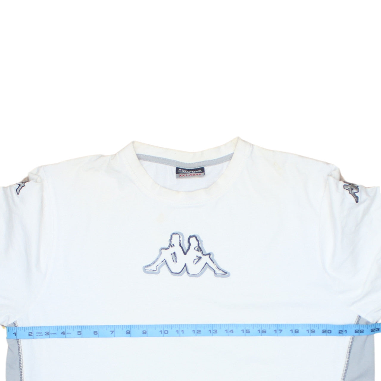 Kappa Men's White 2XL Short Sleeve Crew Neck Logo T-Shirt