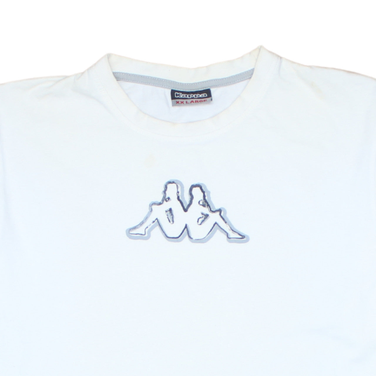 Kappa Men's White 2XL Short Sleeve Crew Neck Logo T-Shirt