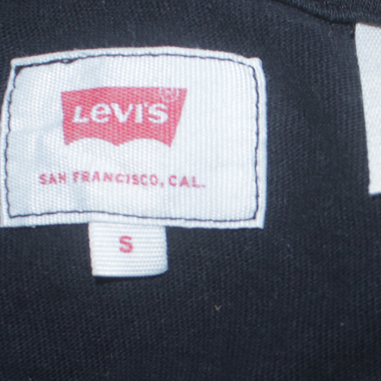 Levi's Mens Black Cotton Crew Neck Short Sleeve T-Shirt Size S