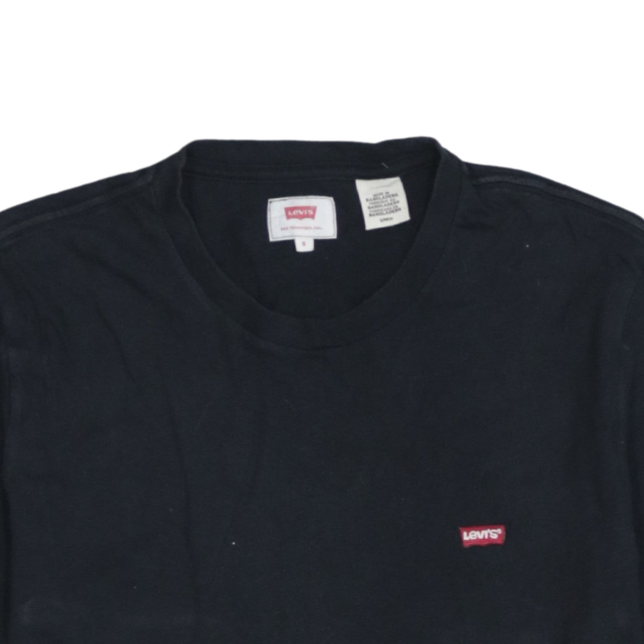 Levi's Mens Black Cotton Crew Neck Short Sleeve T-Shirt Size S
