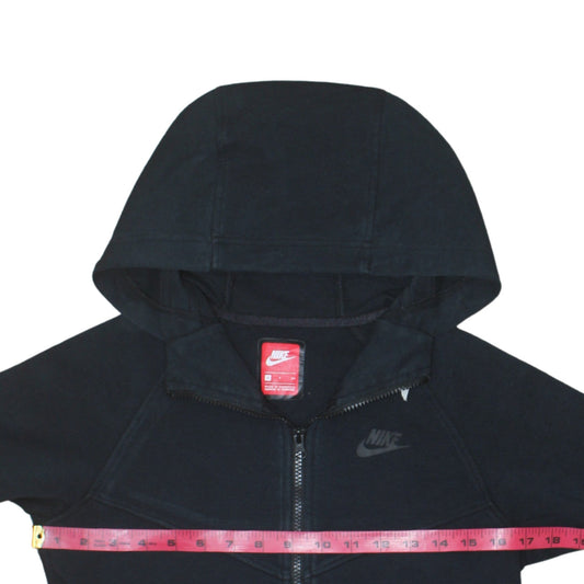 Nike Women’s Black Small Full Zip Hoodie Sweatshirt with Logo
