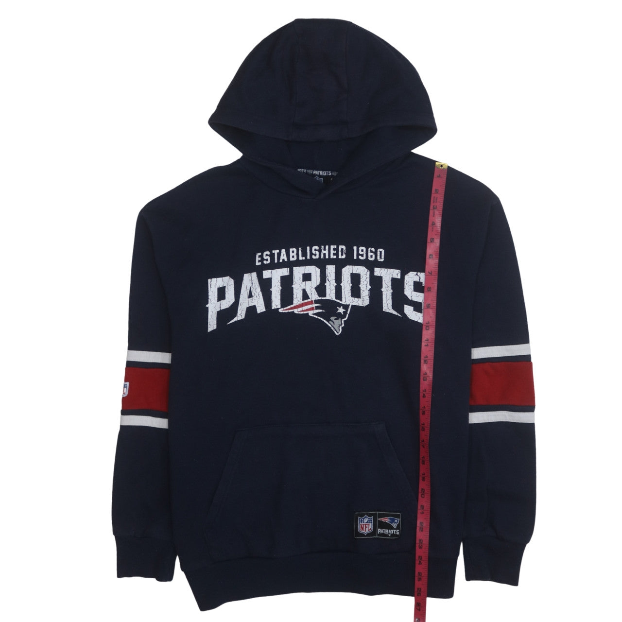Primark Men’s Blue Patriots Pullover Hoodie Medium Graphic Fleece