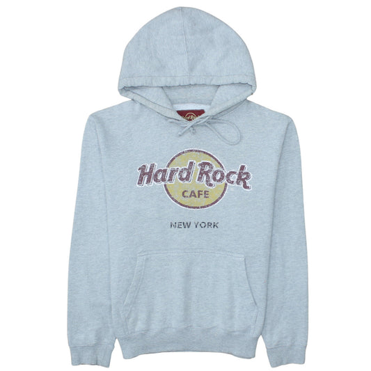 Hard Rock Cafe Men's Grey Pullover Hoodie Size L Logo New York