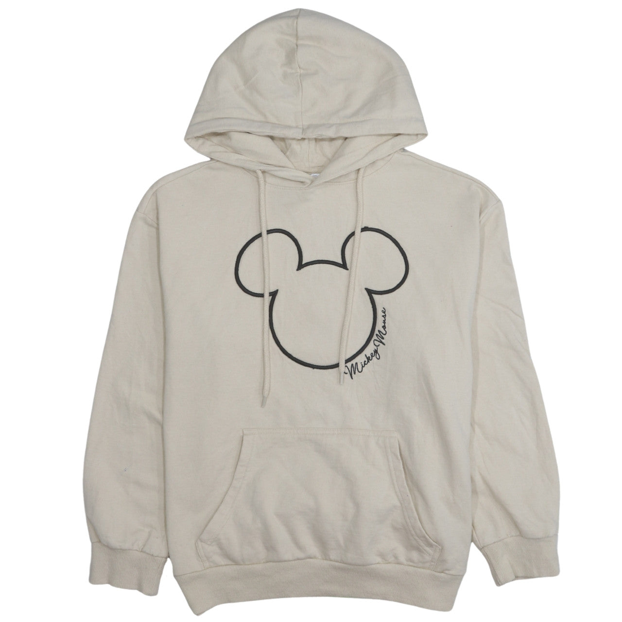 Disney Mickey Mouse Womens Beige Pullover Hoodie M
