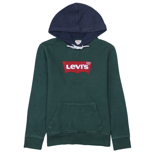 Levi's Men's Green Pullover Hoodie S Logo Fleece Sweatshirt