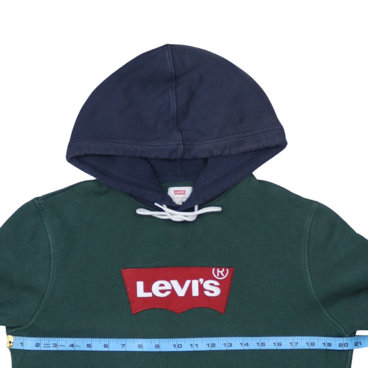 Levi's Men's Green Pullover Hoodie S Logo Fleece Sweatshirt