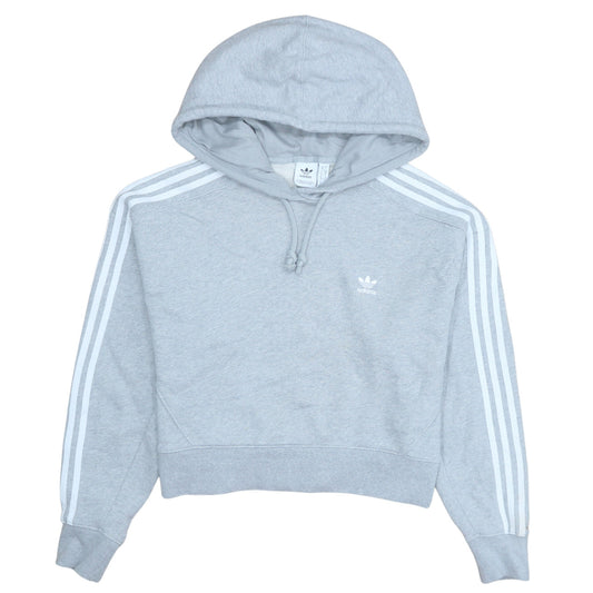 Adidas Womens Grey Hooded Pullover Sweatshirt Size 10