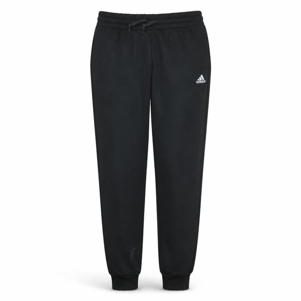 Front view of Adidas women’s black jogger sweatpants m elastic waist sportswear